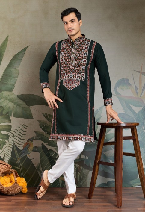 Colors of Tradition –  Green Statement Kurtas for Every Celebration